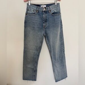 Re/Done High Rise Straight Leg Jeans
